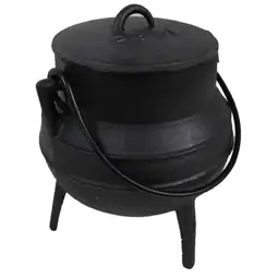 Panela de Ferro Fundido 3 Pernas 5L, P000514, Panela de ferro fundido 3 pernas, Panela de ferro 3 pernas para cozinhar ao ar livre, Panela de 3 pernas para fogão a lenha e fogueiras, Panela de ferro para fogueiras e churrasqueiras, Utensílios de ferro fundido para campismo, Panela de ferro fundido com suporte 3 pernas, Panela para fogo de chão ferro fundido